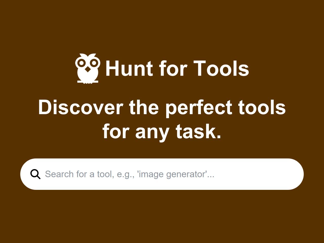 Hunt for Tools banner