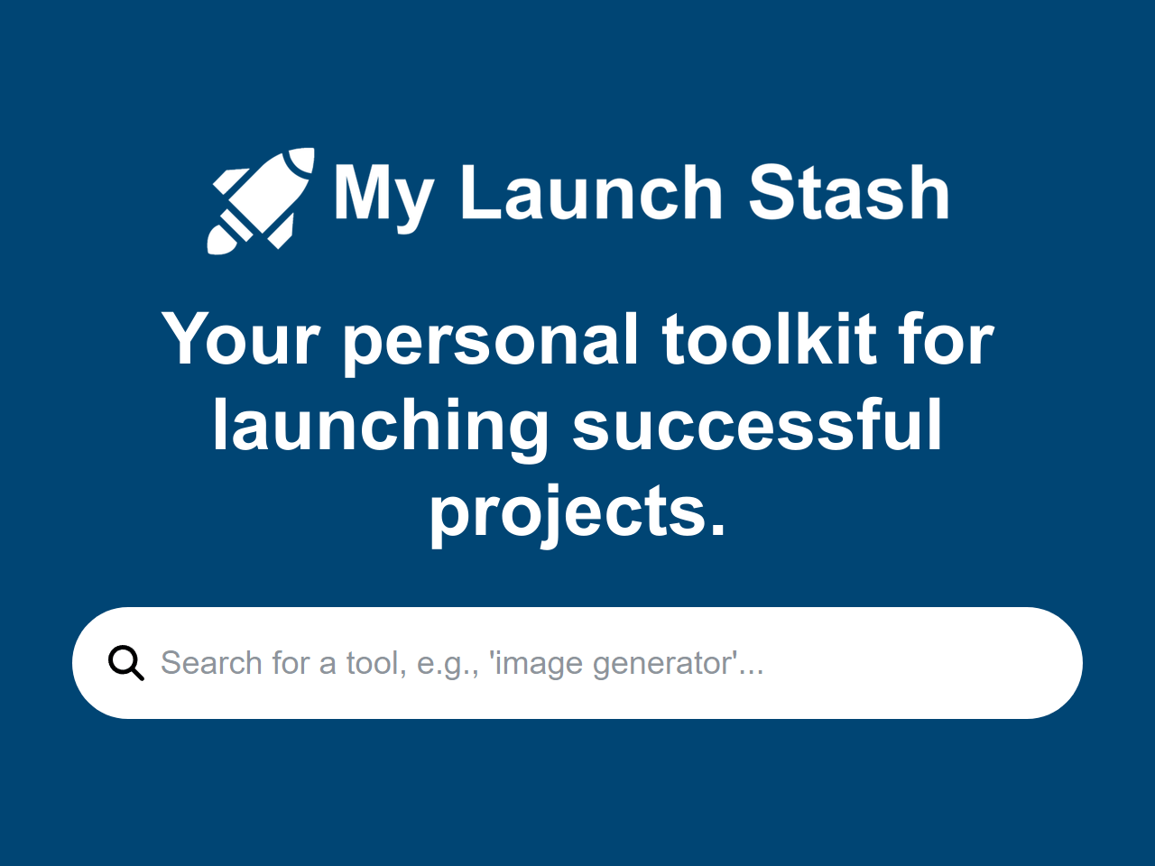 My Launch Stash banner