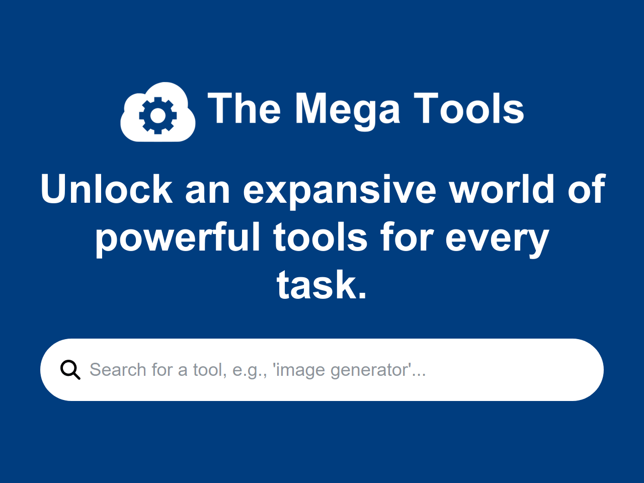 The Mega Tools banner