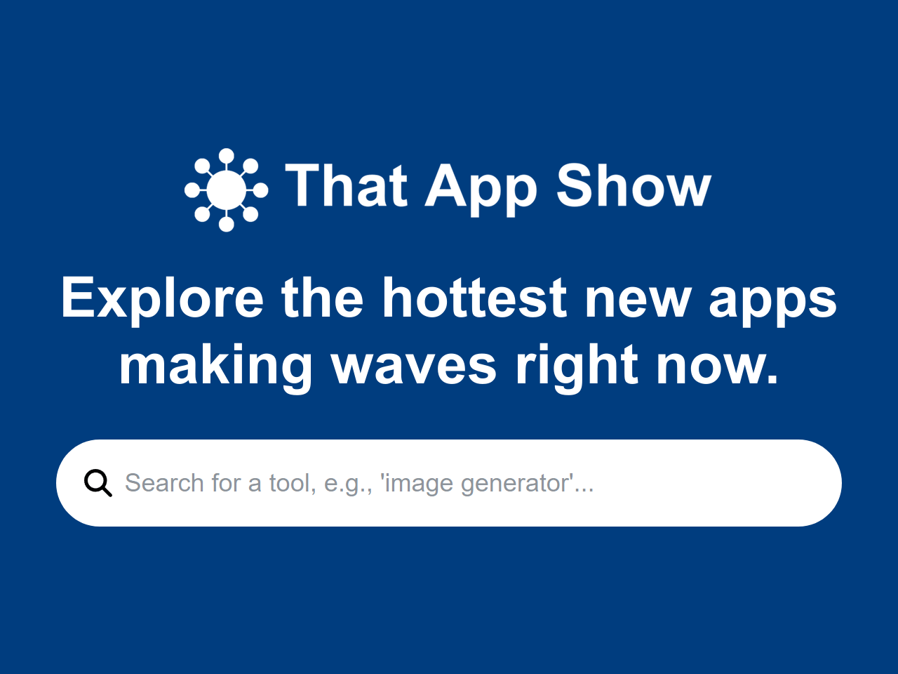 That App Show banner