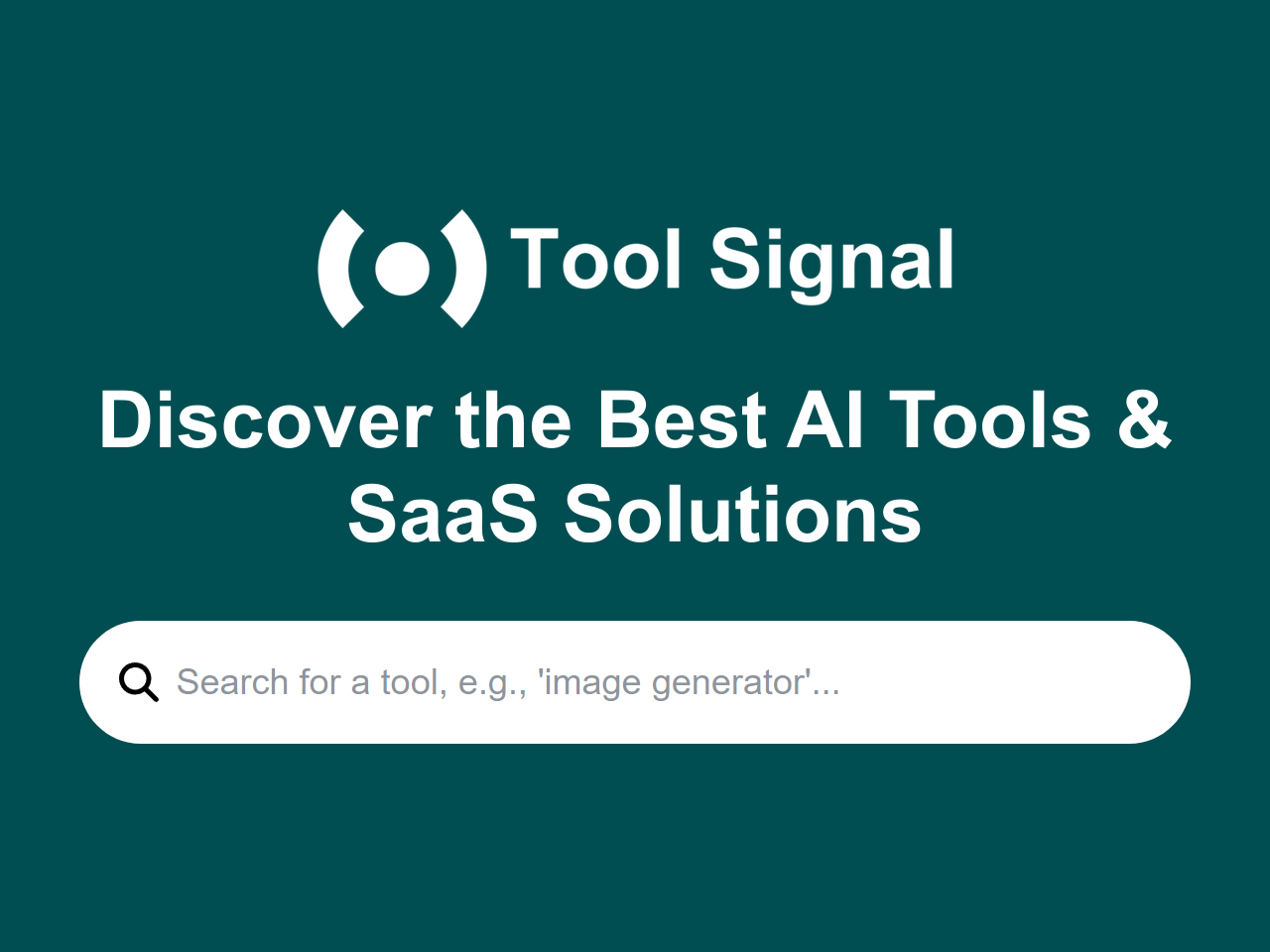 Tool Signal banner