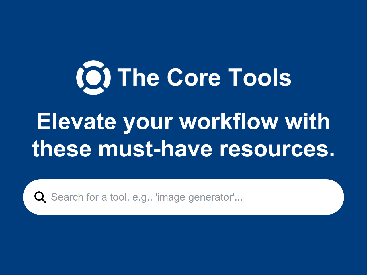 The Core Tools banner
