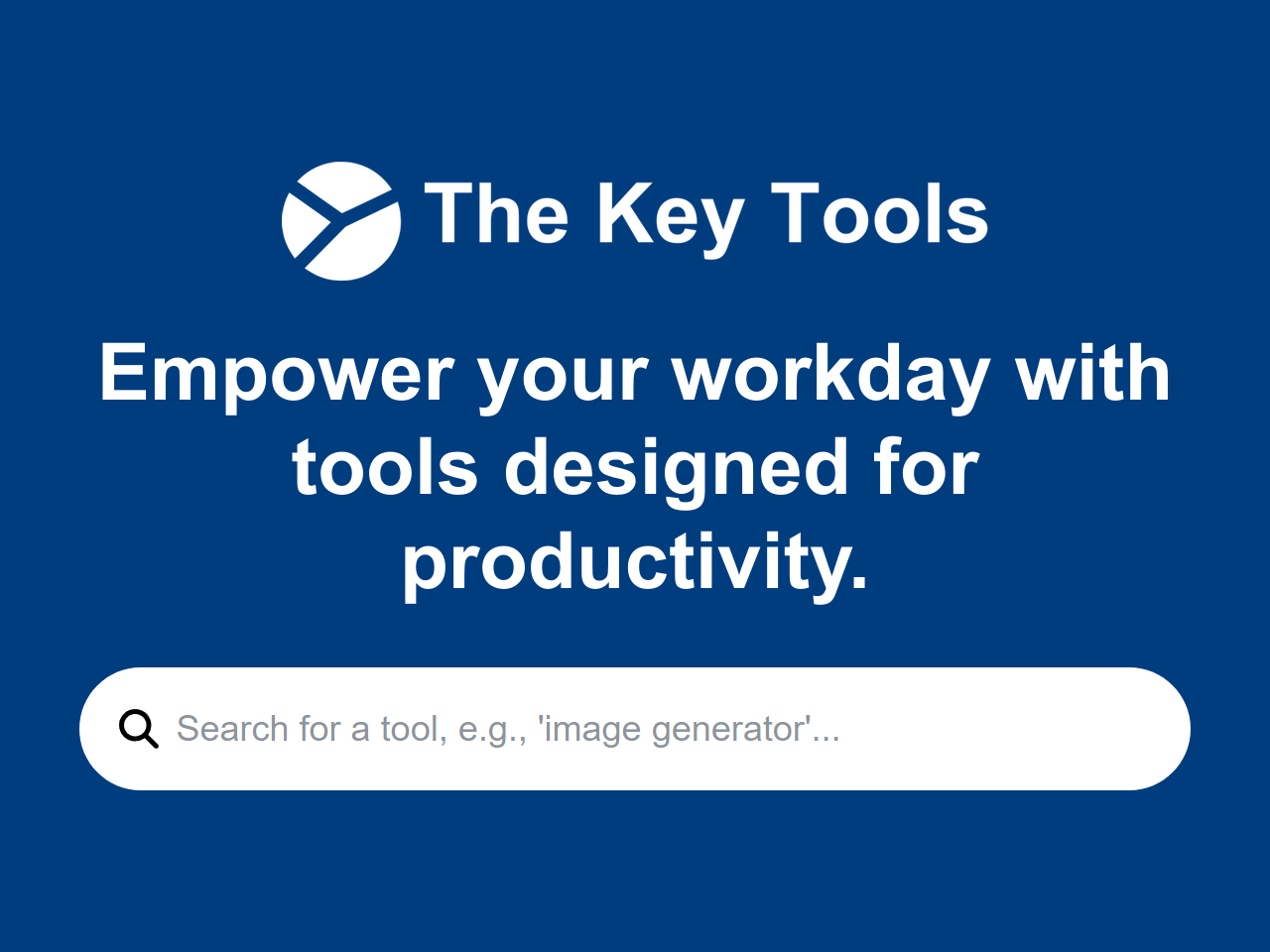 The Key Tools banner