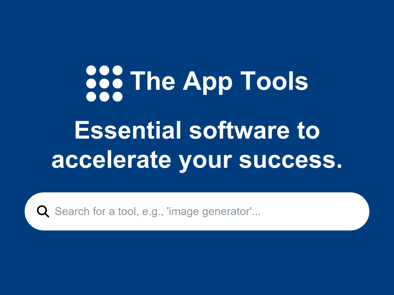 The App Tools banner