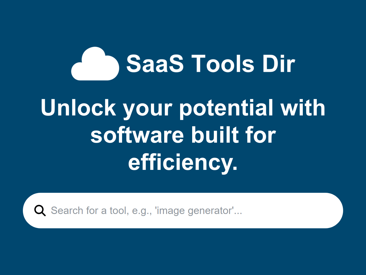 SaaS Tools Dir banner