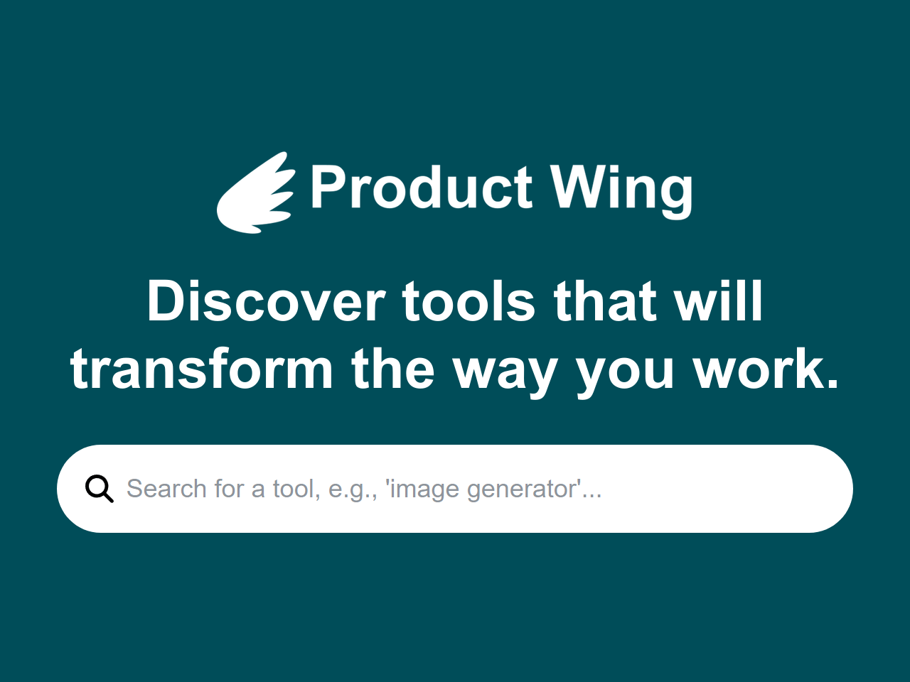 Product Wing banner
