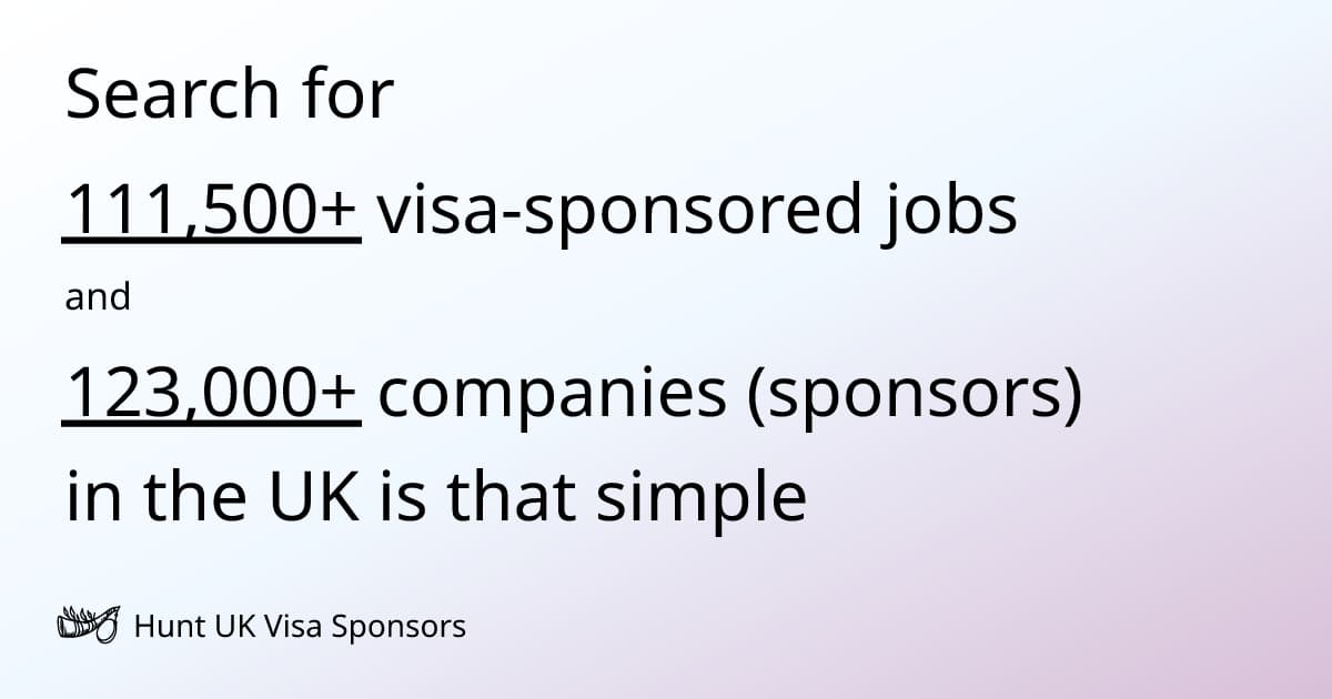 Hunt UK Visa Sponsors banner