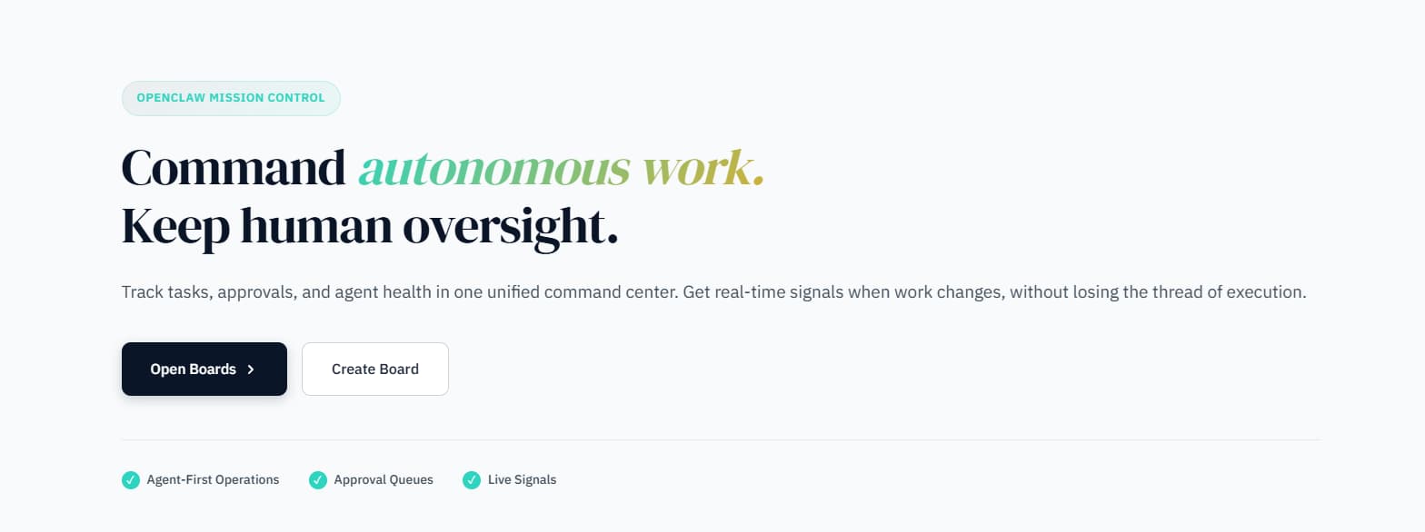 OpenClaw Mission Control banner