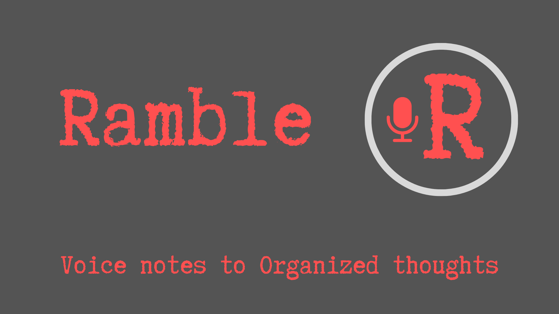Ramble banner