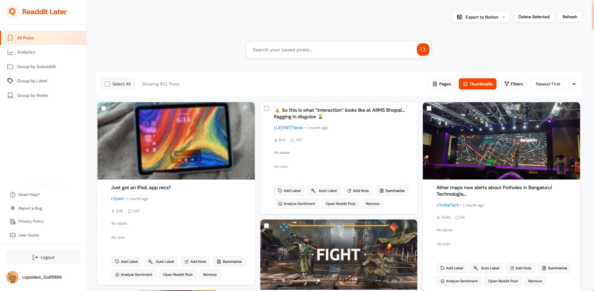 Readdit Later banner