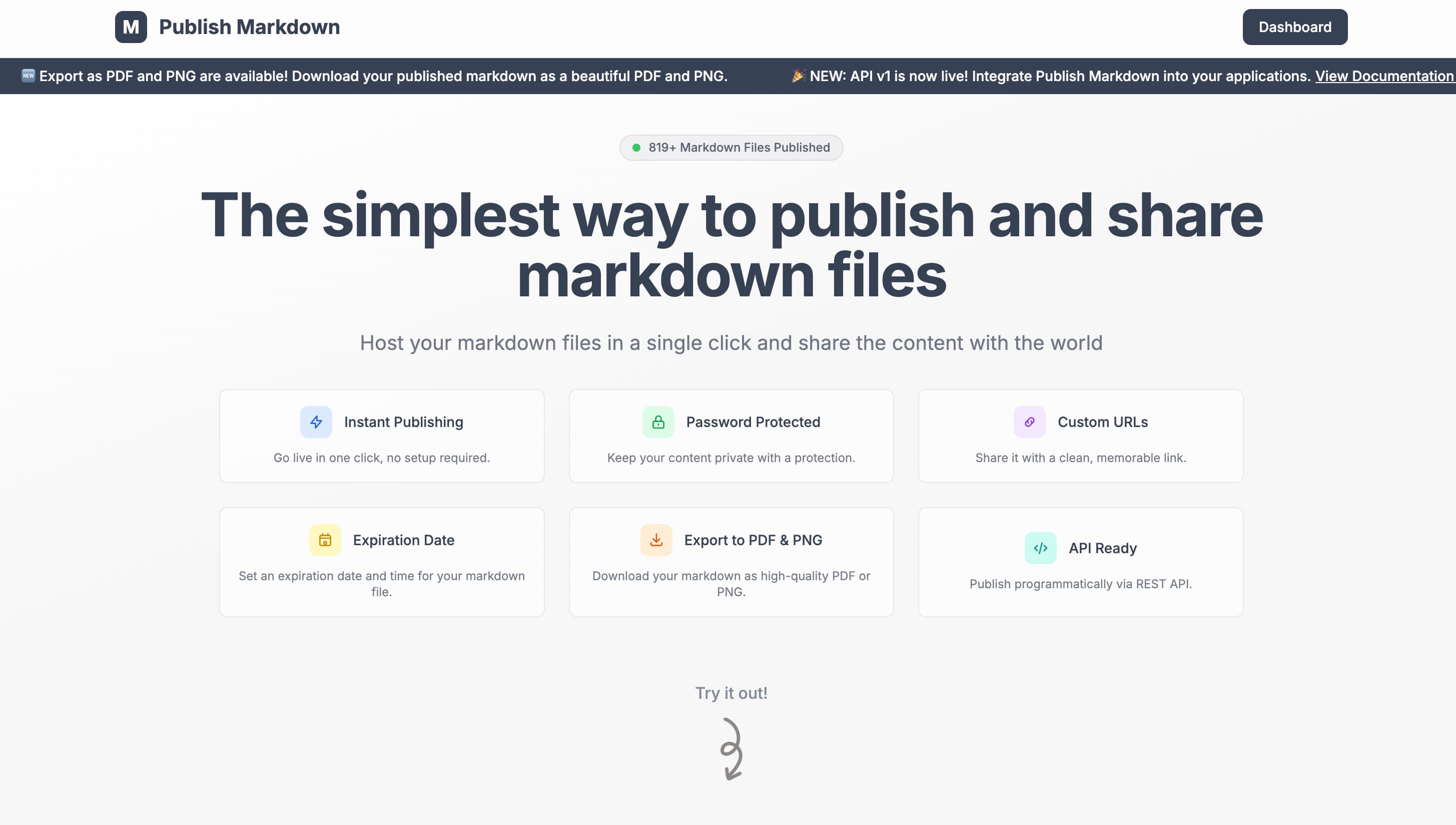 Publish Markdown banner