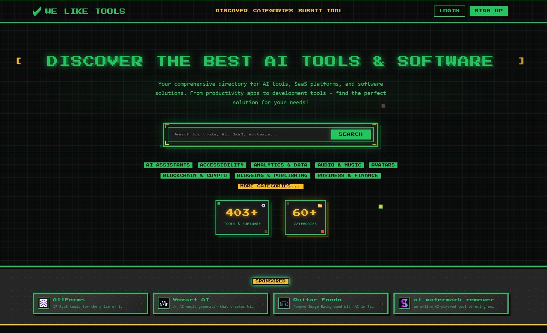 We Like Tools banner