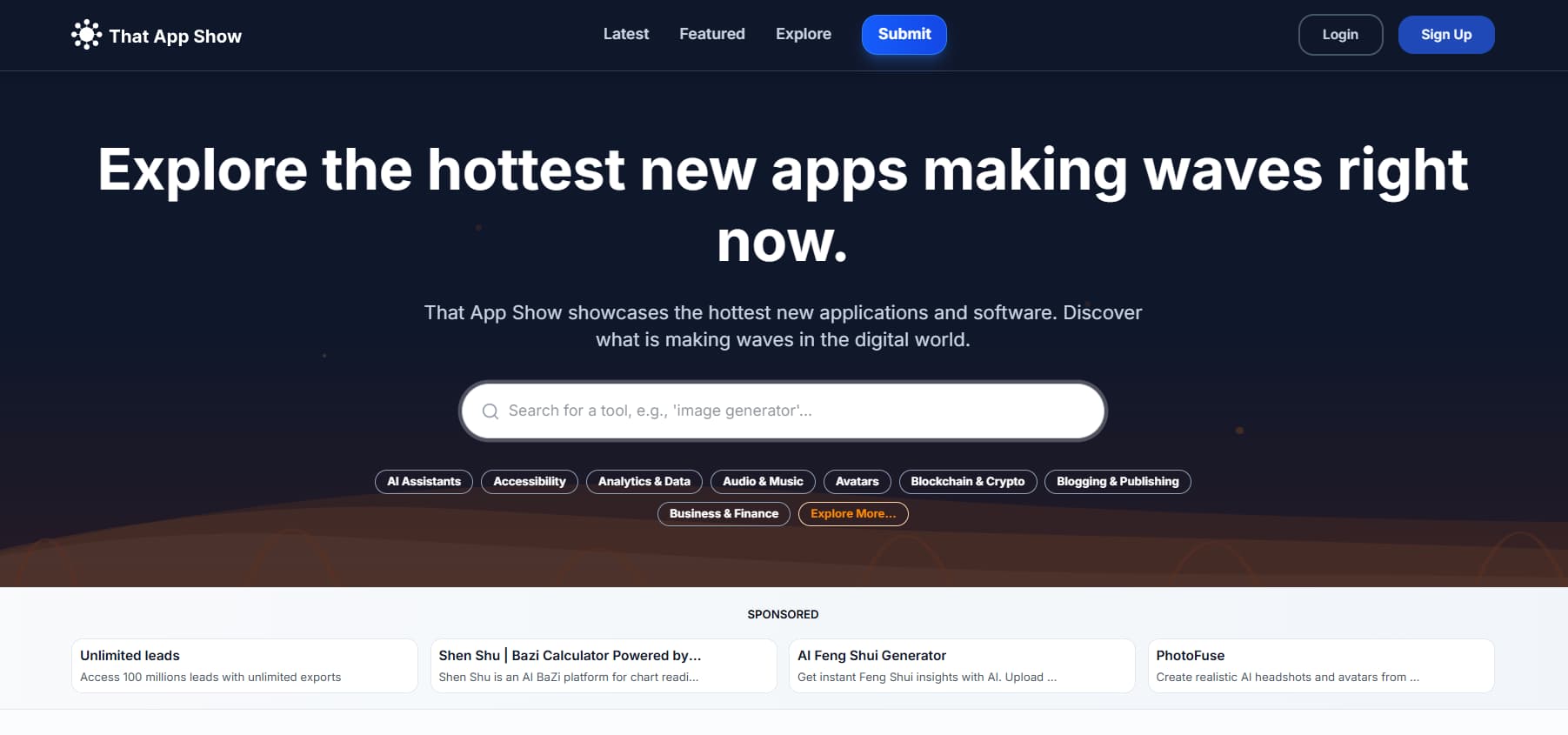 That App Show banner