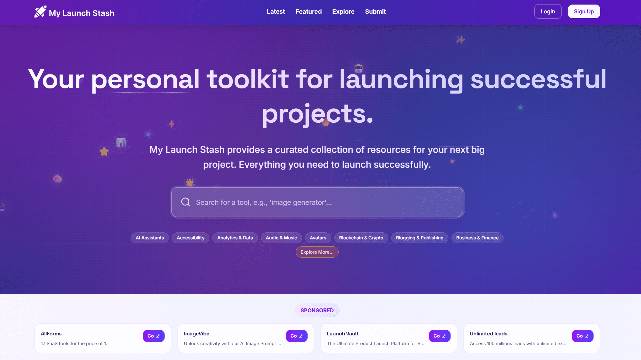 My Launch Stash banner