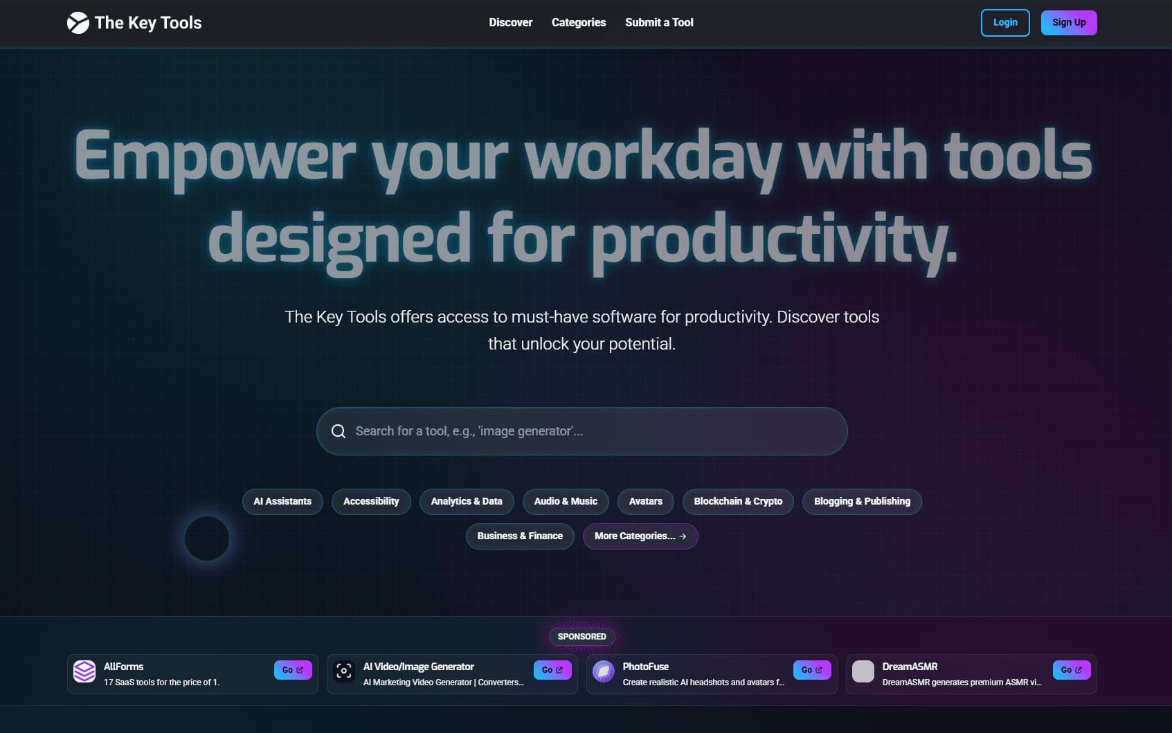 The Key Tools banner