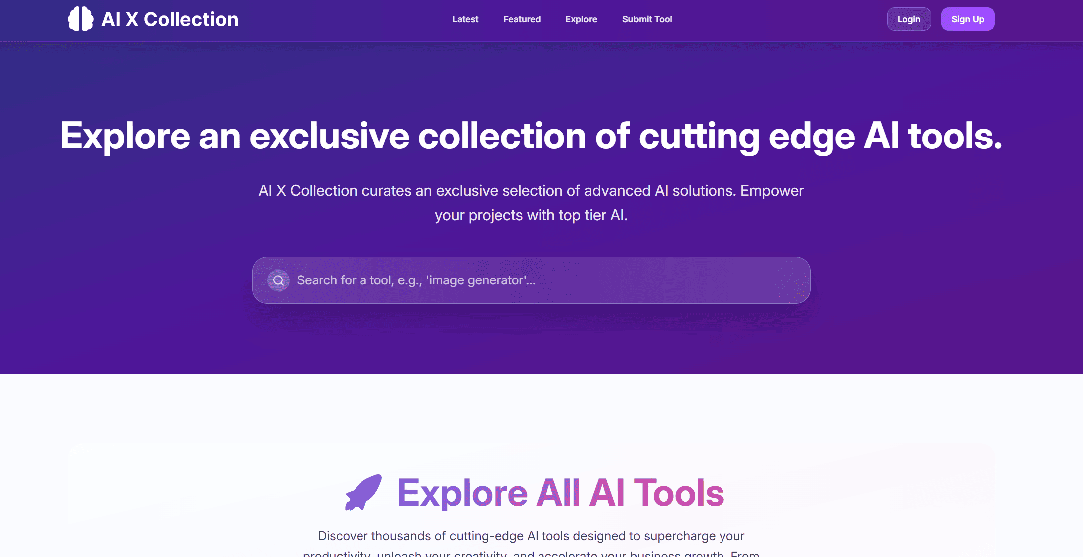 AI X Collection banner