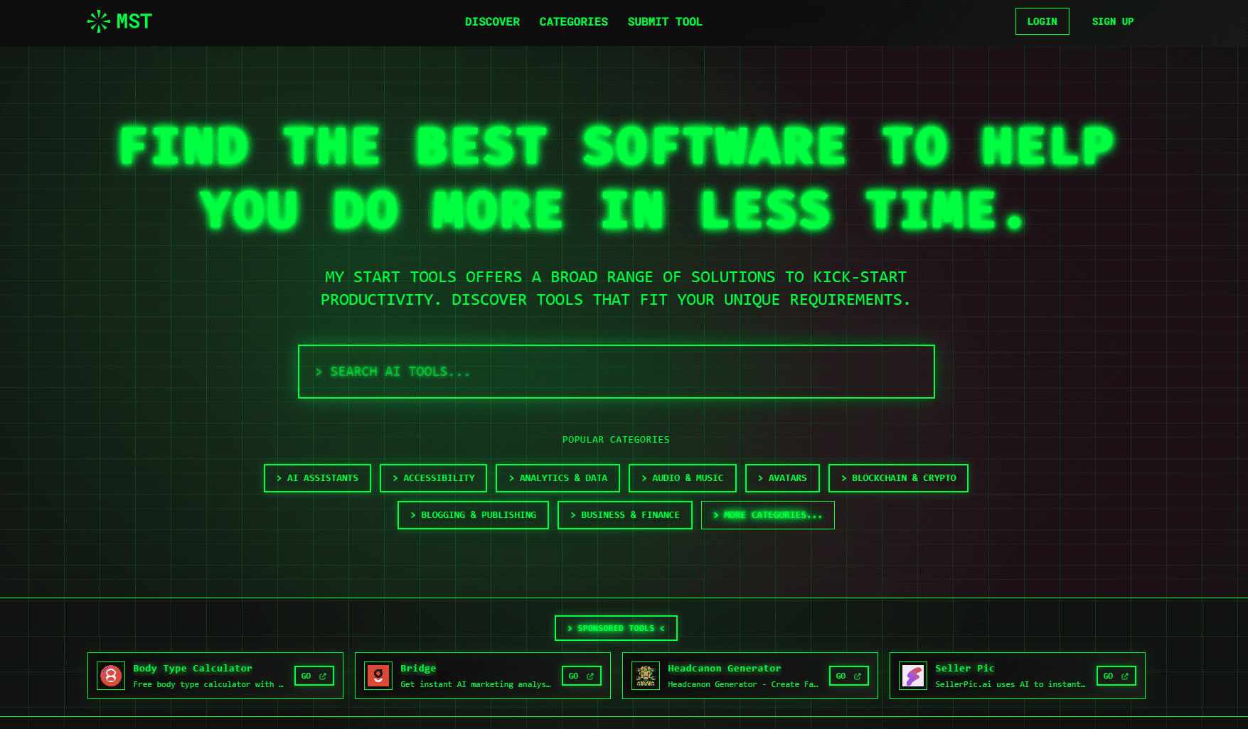 My Start Tools banner