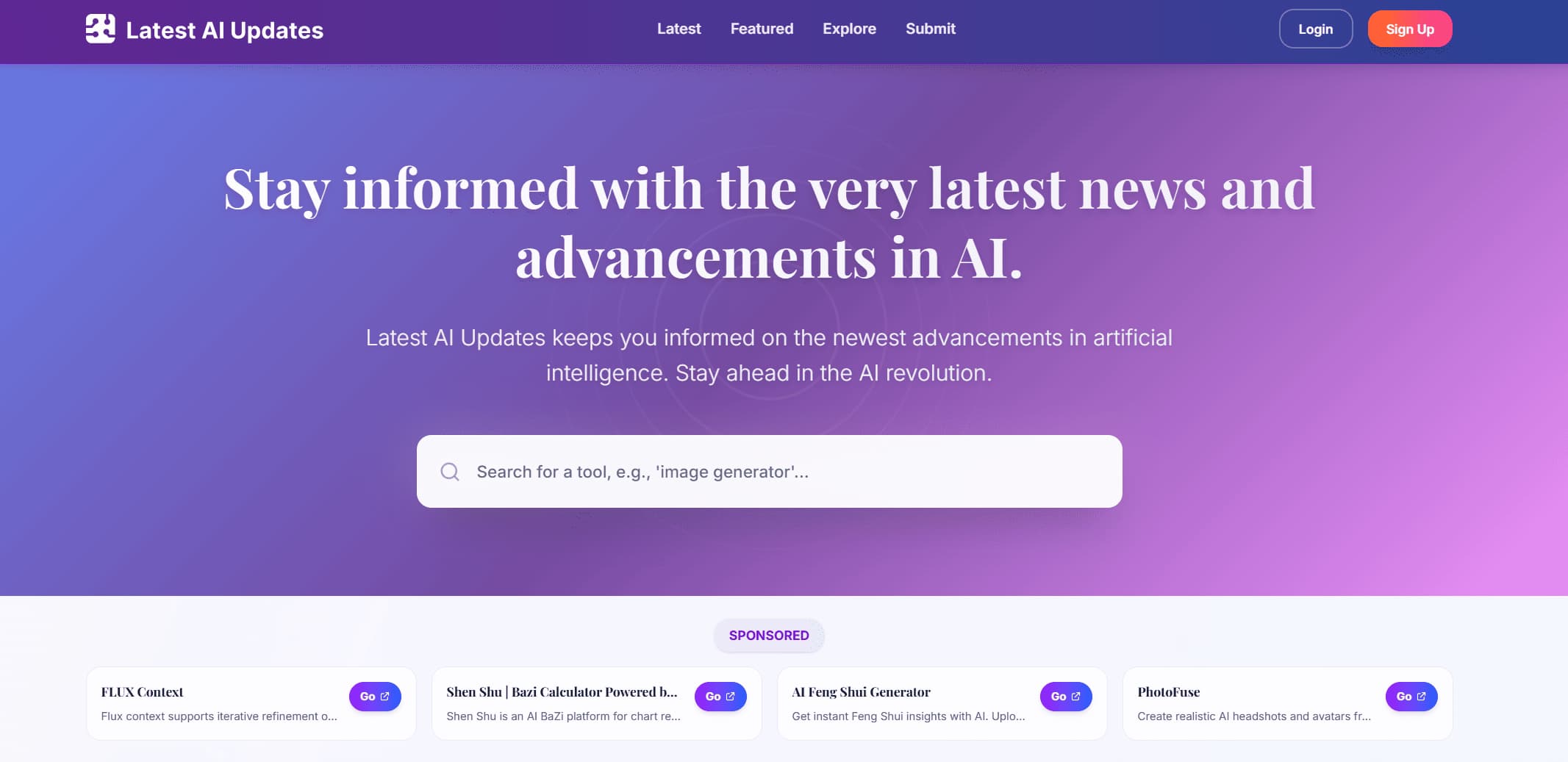 Latest AI Updates banner