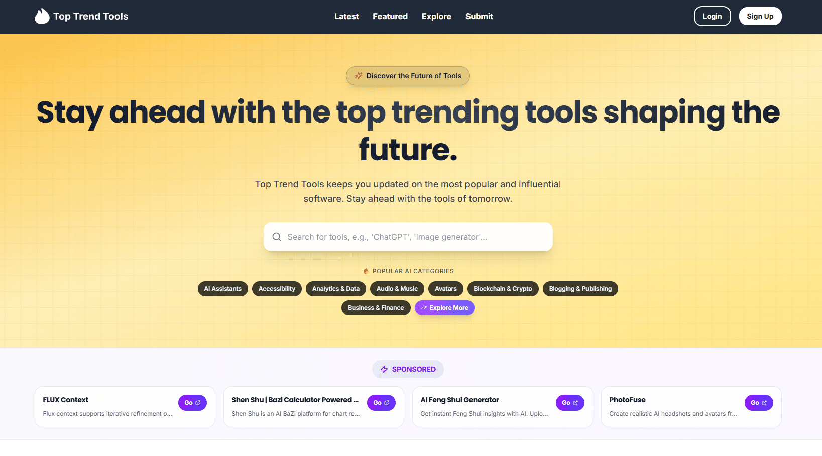Top Trend Tools banner