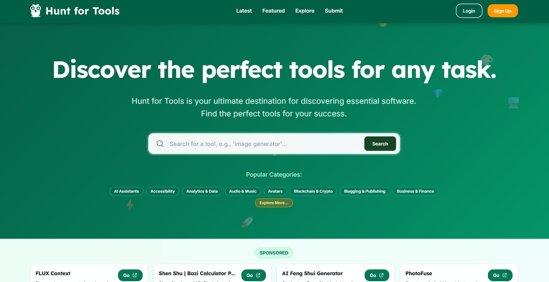 Hunt for Tools banner