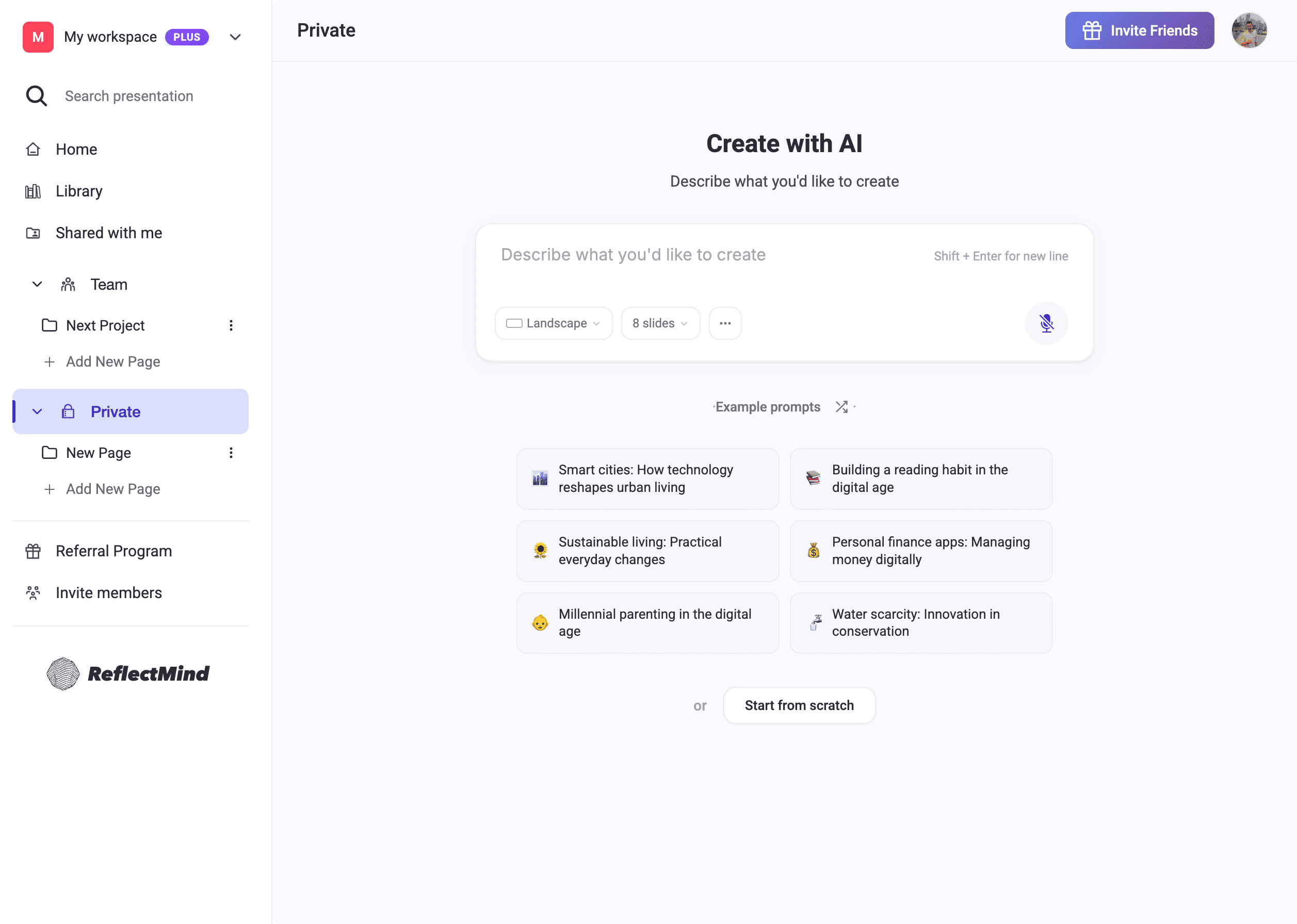 ReflectMind - AI-Powered Presentation & Visual Content Platform banner