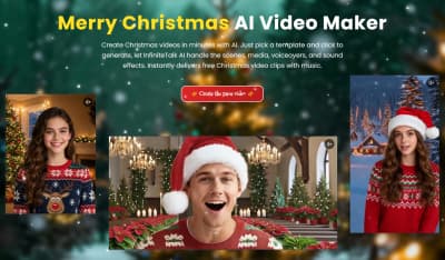 Merry Christmas AI Video Maker banner