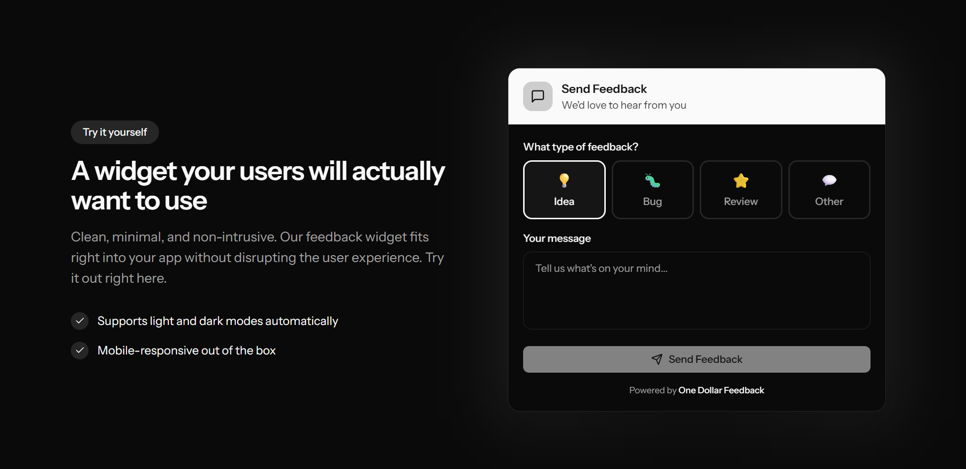 OneDollarFeedback banner