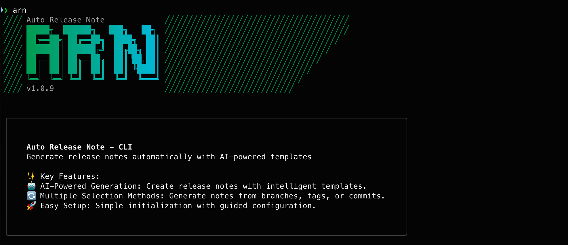 Auto Release Notes banner