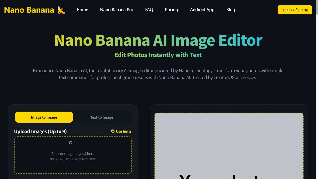 Nano Banana AI Image Editor banner