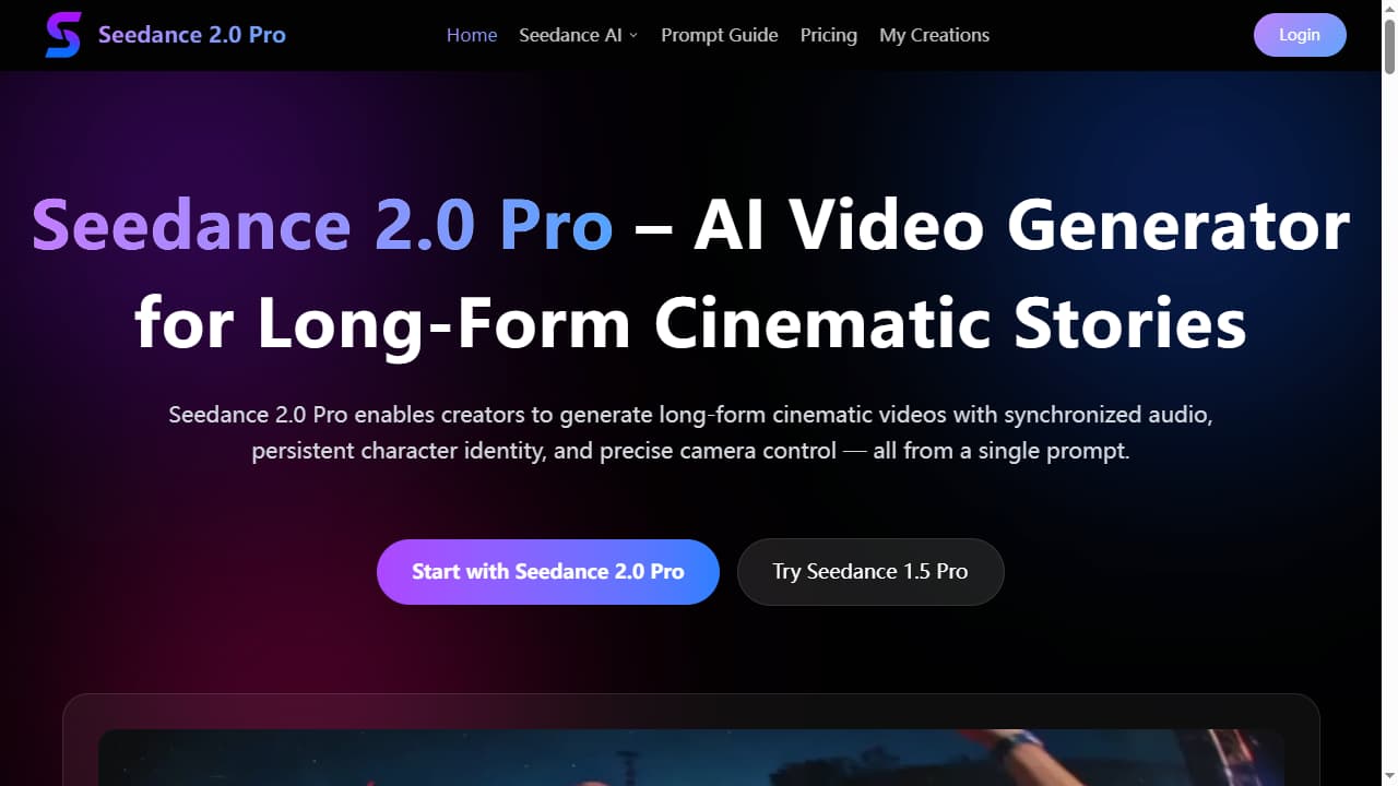 Seedance 2.0 Pro AI Video Generator banner