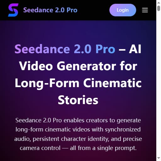 Seedance 2.0 Pro AI Video Generator logo
