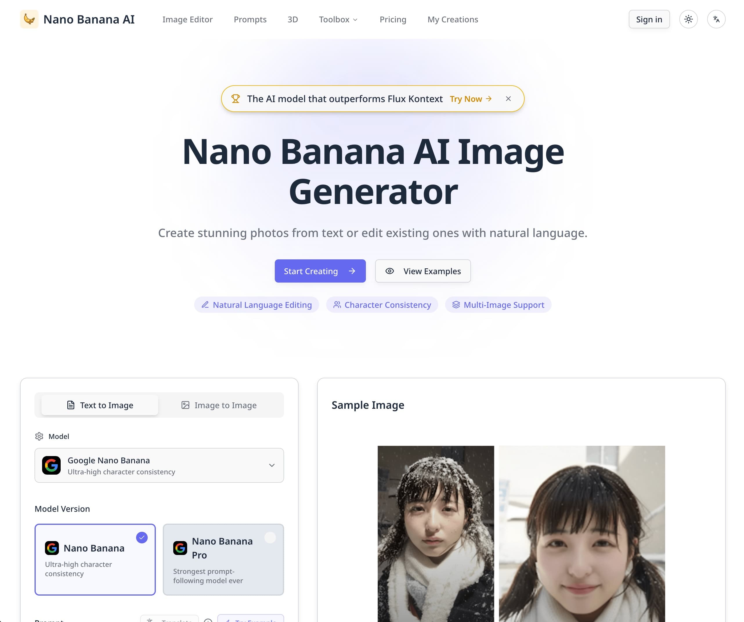 Nano Banana AI — AI Image Generator & Editor