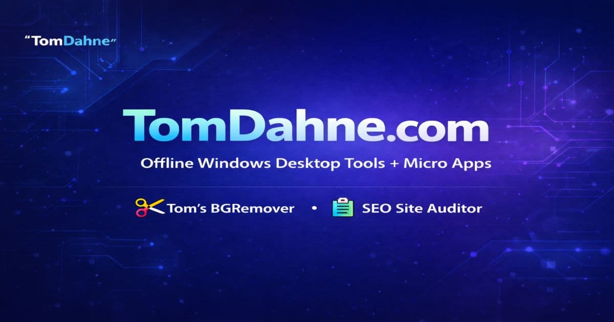 Tom's Site Auditor banner