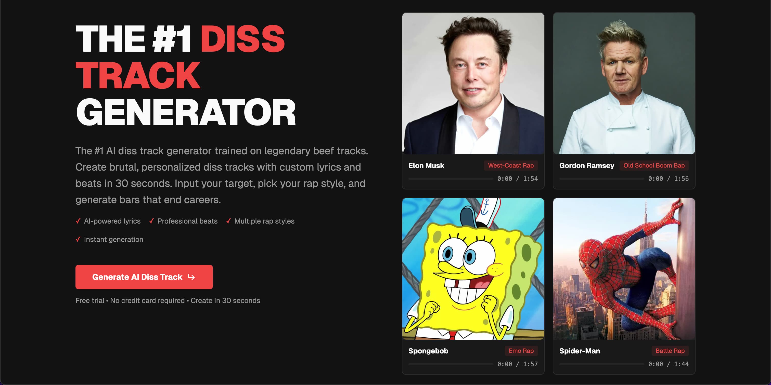 AI Diss Track Generator