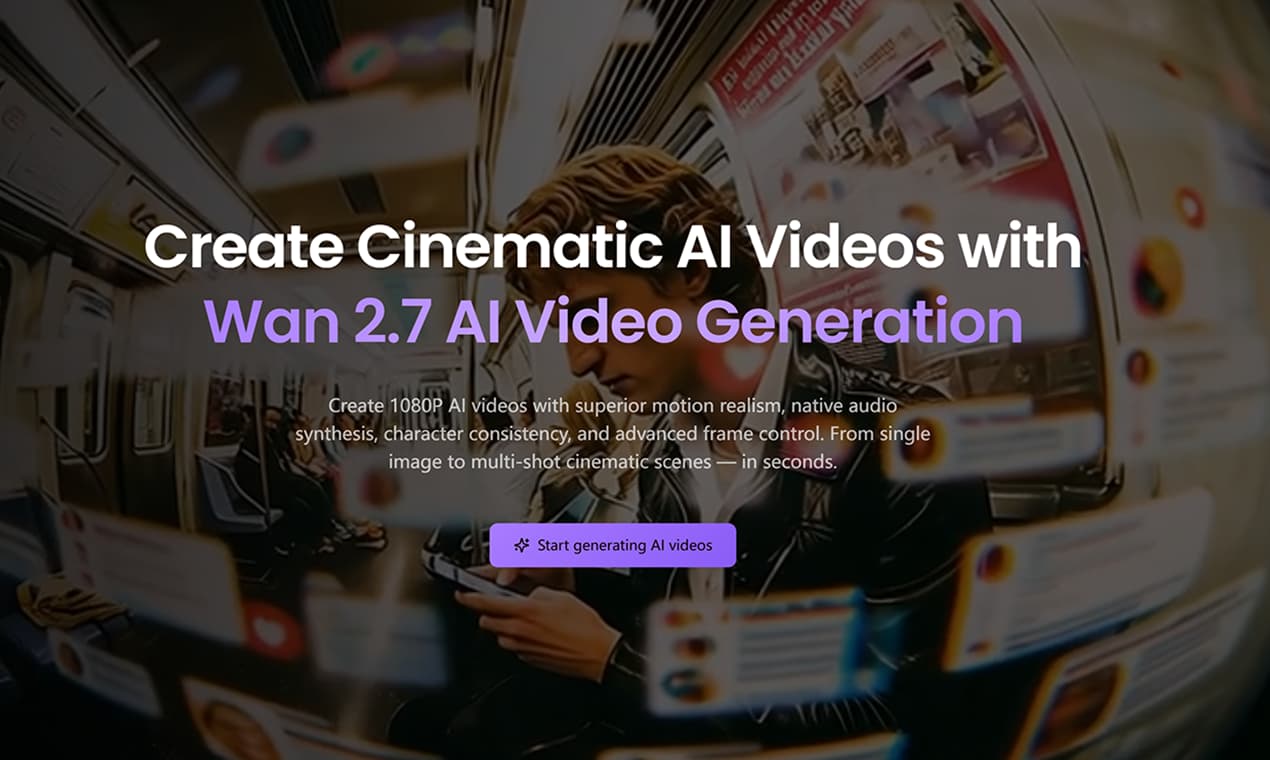 Wan 2.7 AI Video Generator banner