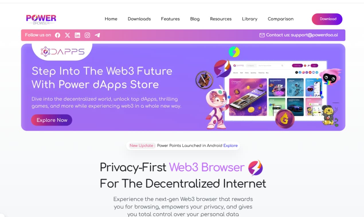 Power Browser banner