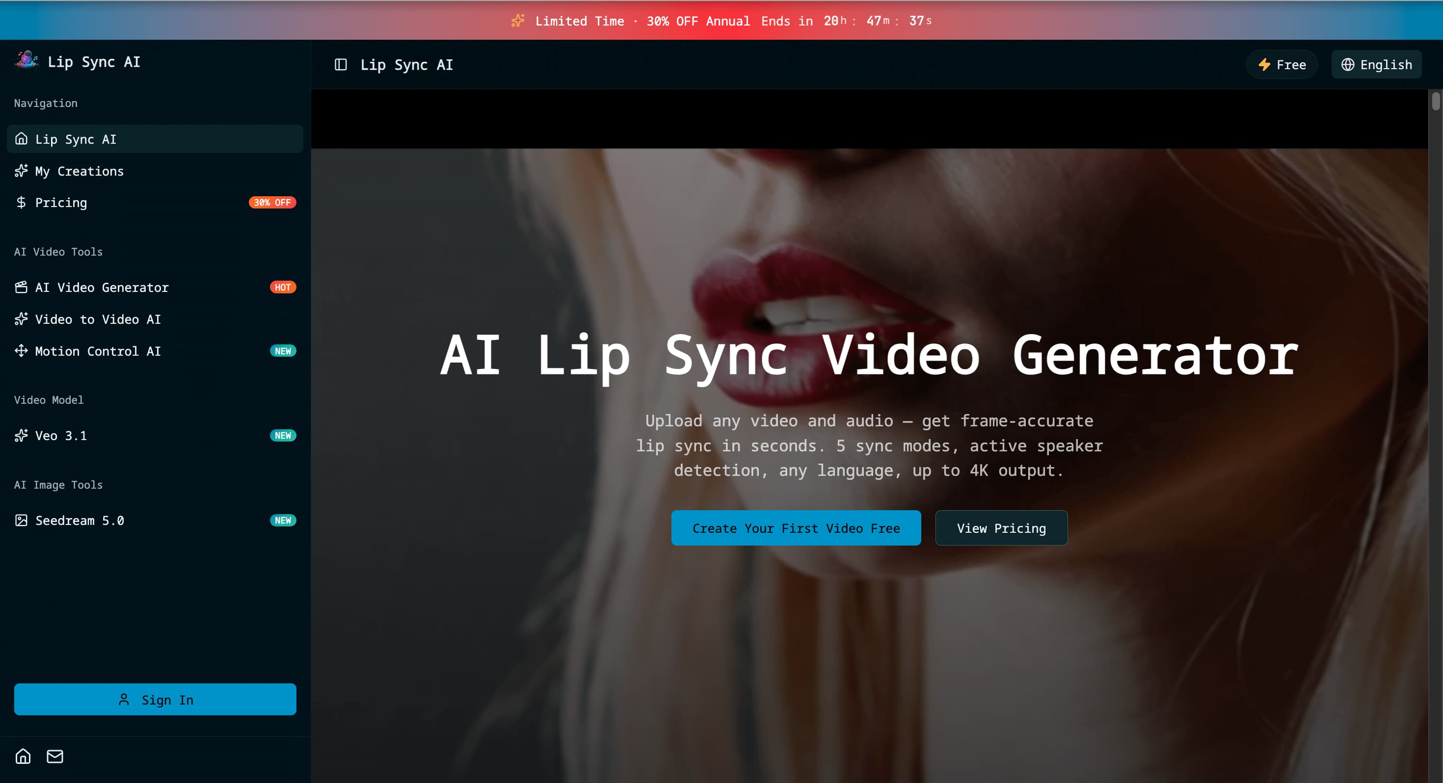 Lip Sync AI banner