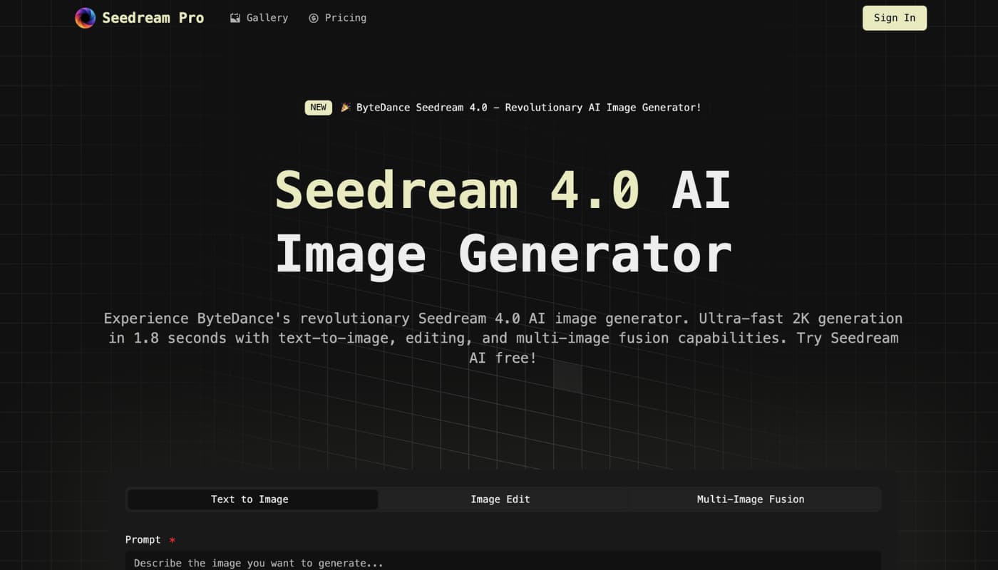 Seedream Pro banner