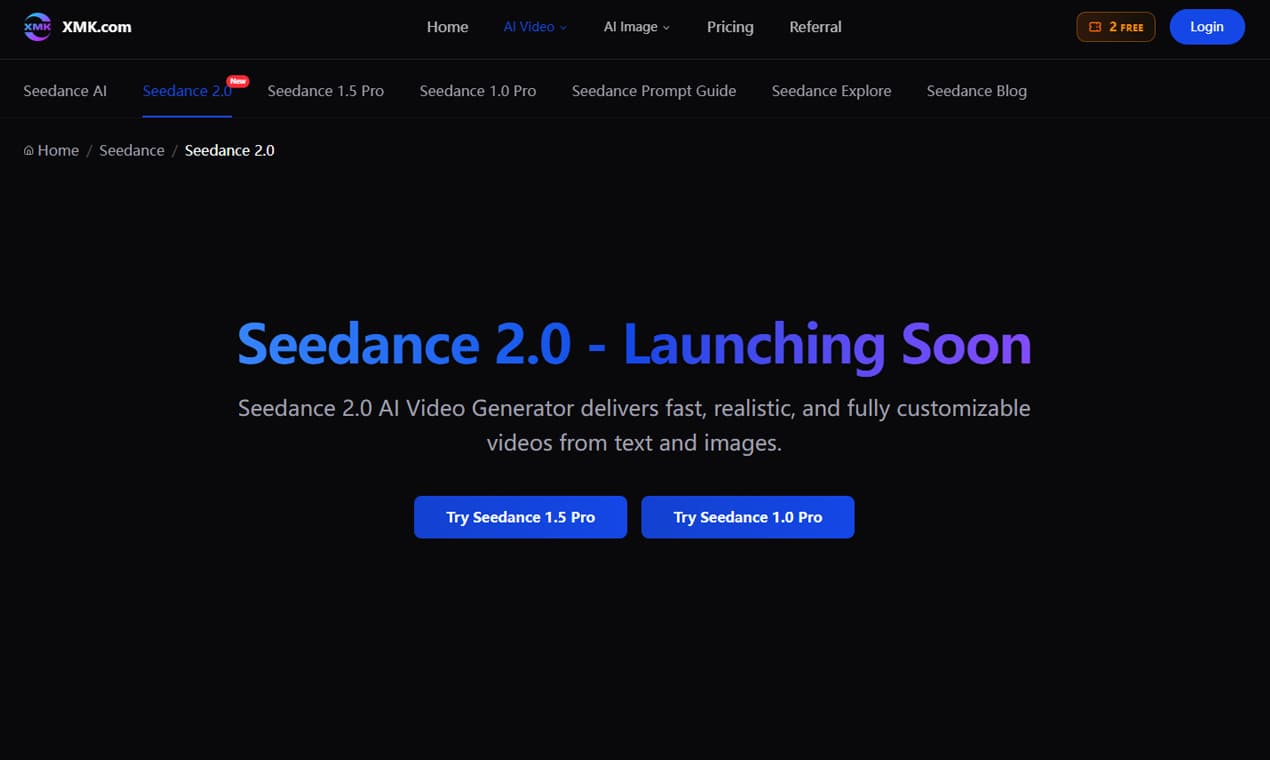 seedance 2.0 banner