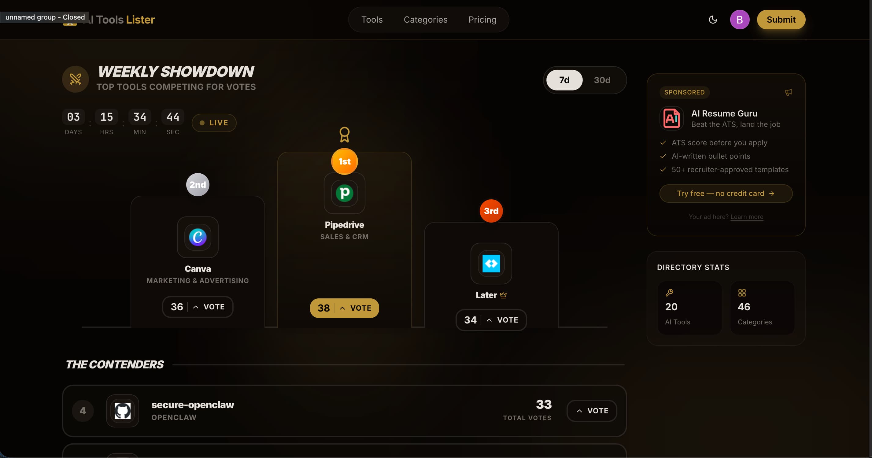 AI Tools Lister banner
