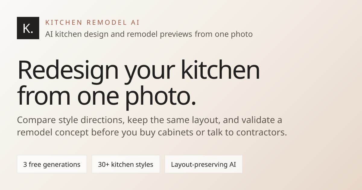 Kitchen Remodel AI banner