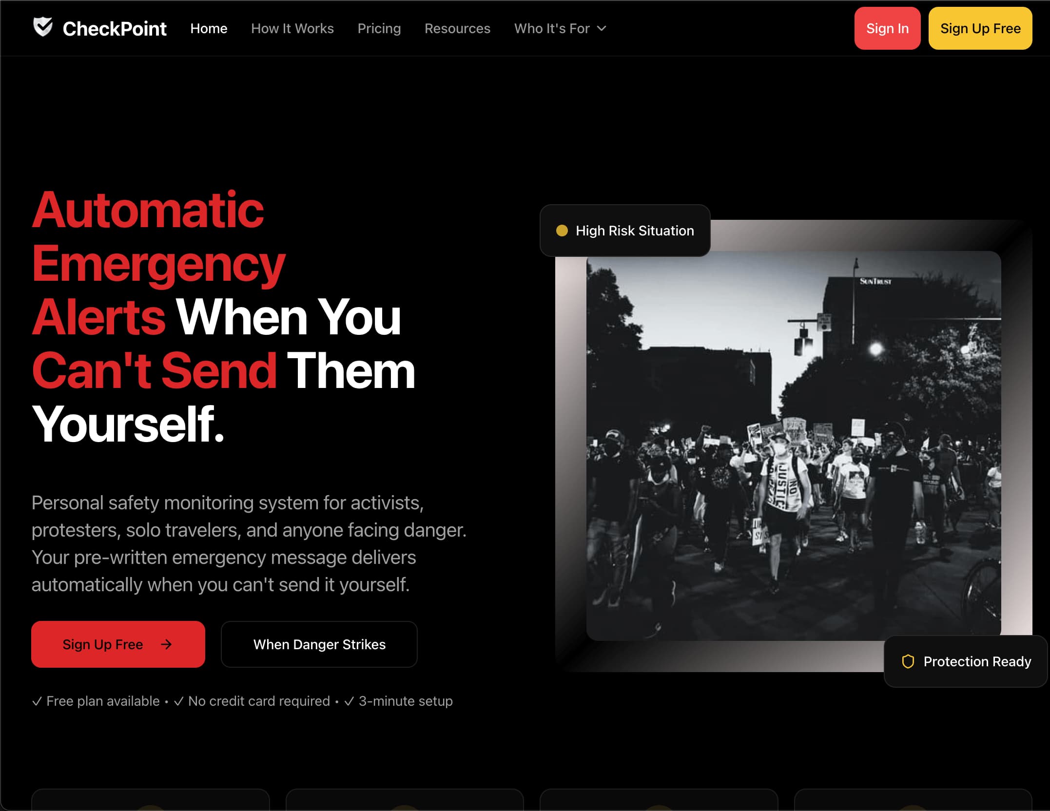 Safety Checkpoint banner