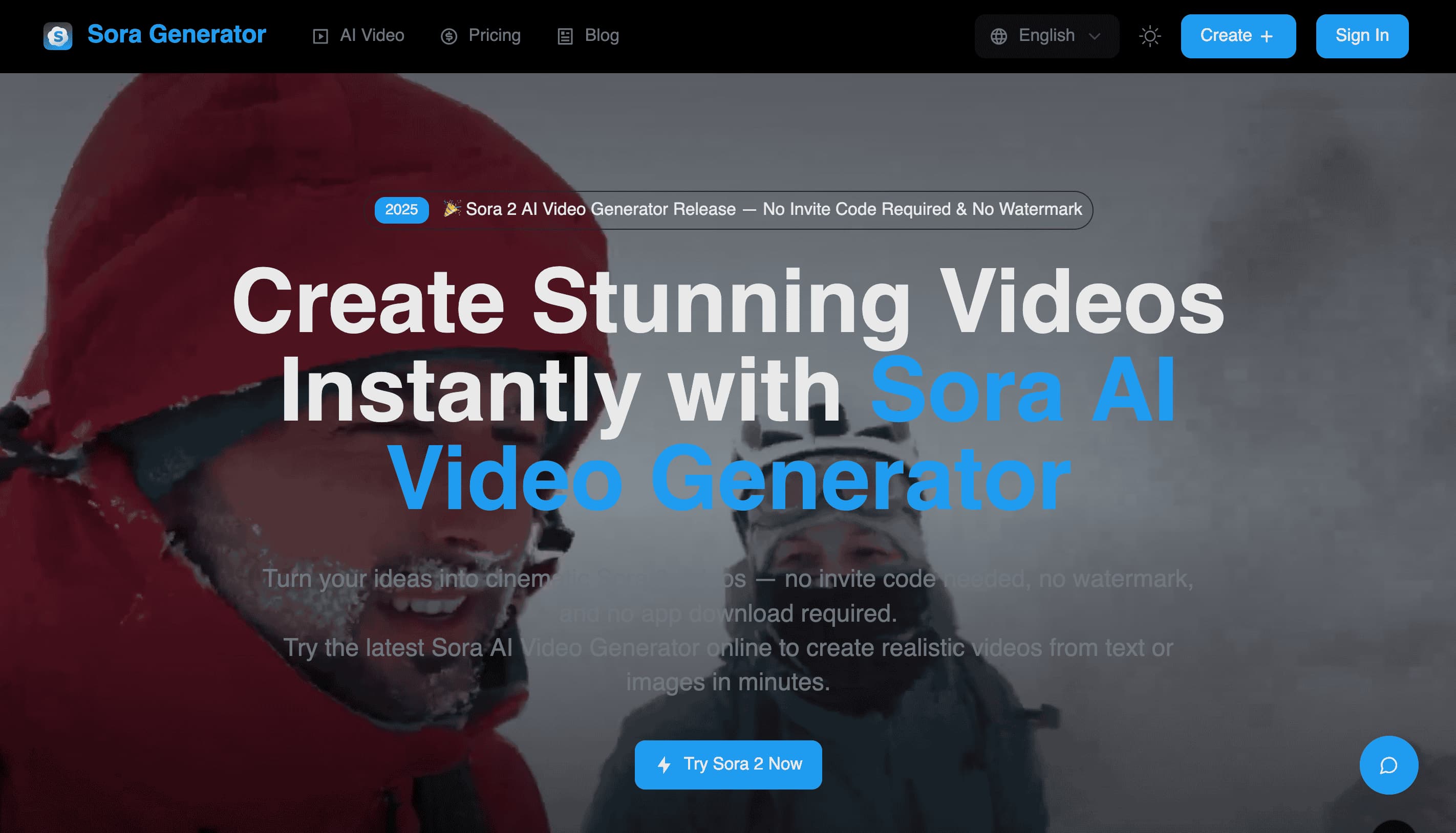 Sora 2 AI Video Generator banner
