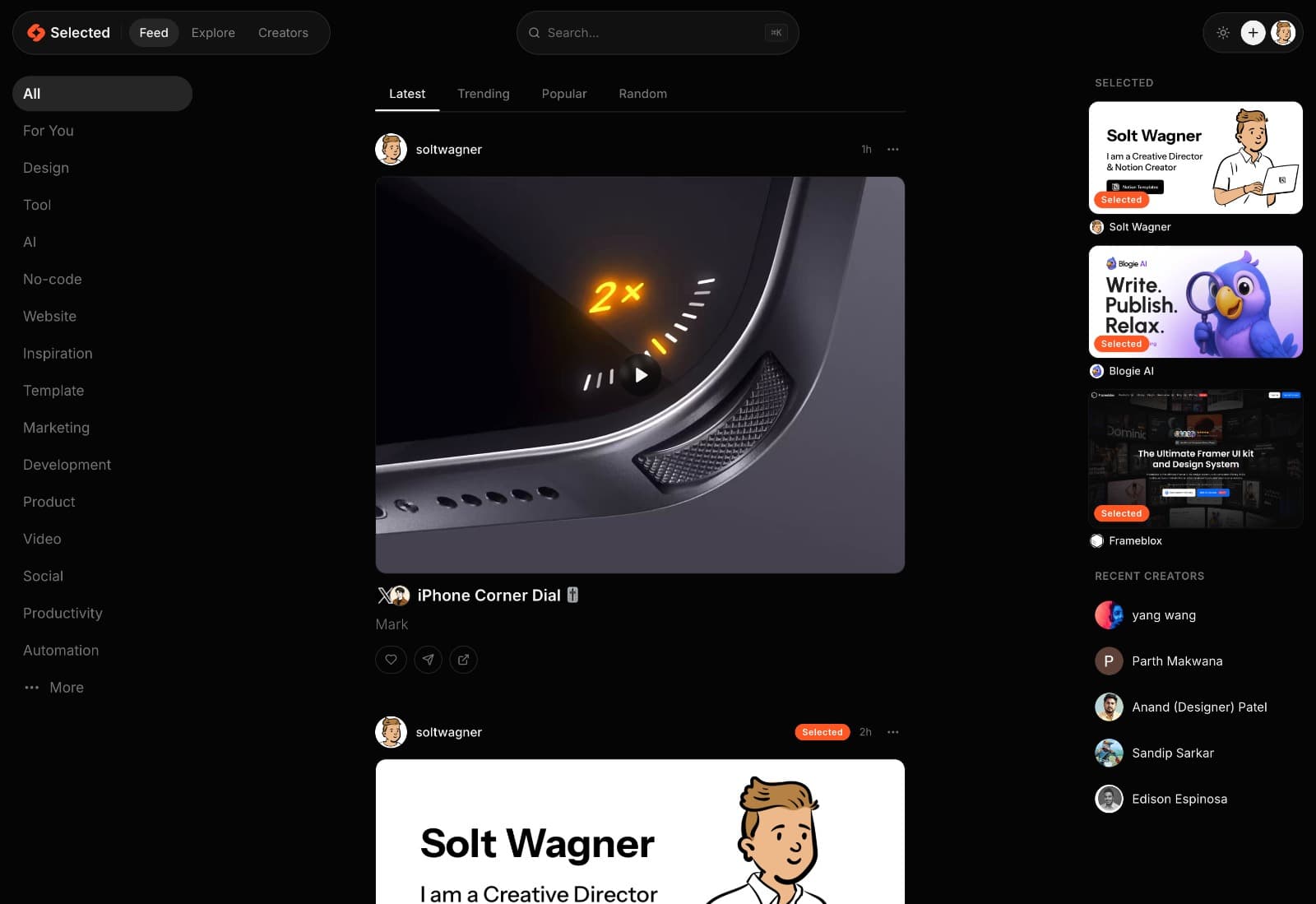 Selected Site banner