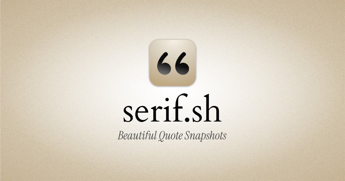 serif.sh banner