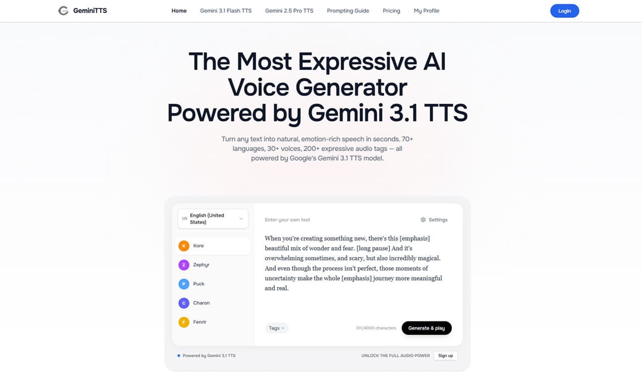 Gemini 3.1 TTS banner