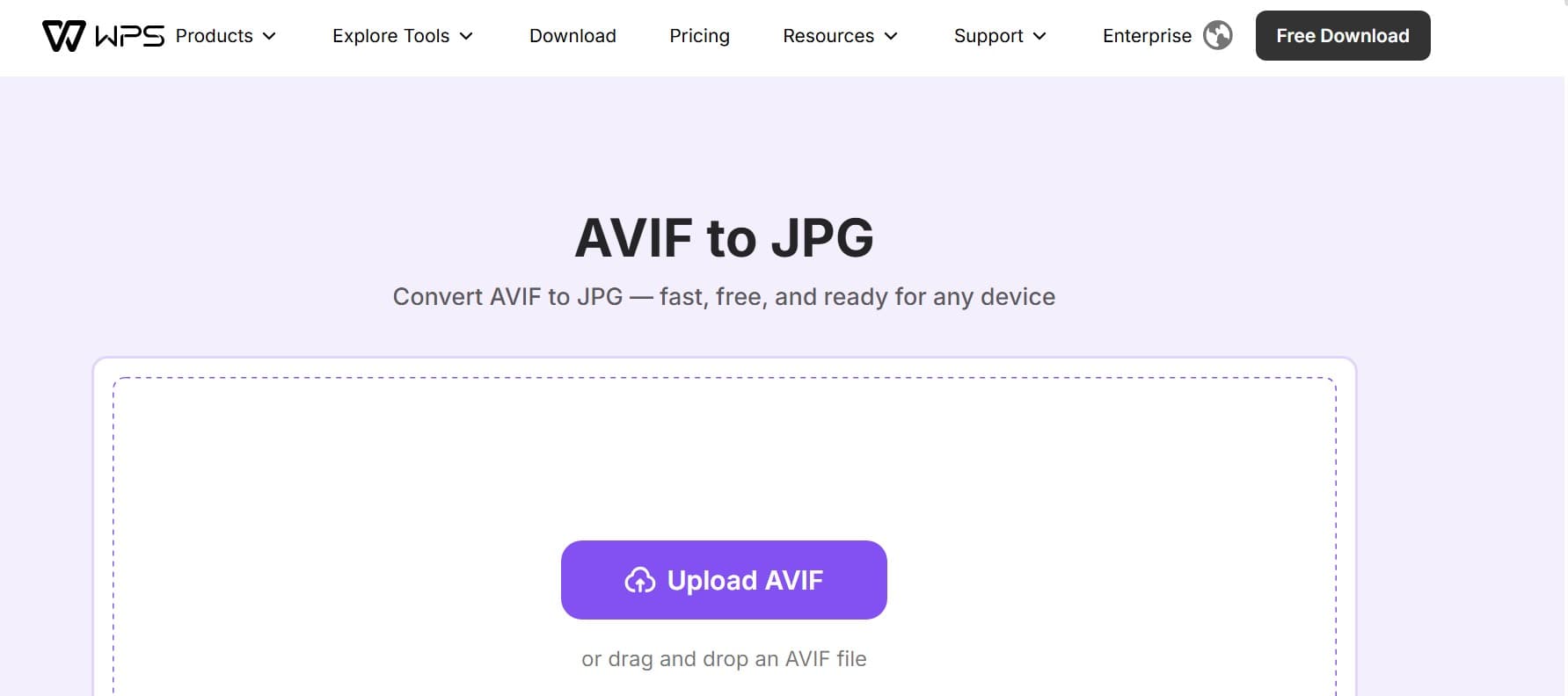 AVIF to JPG