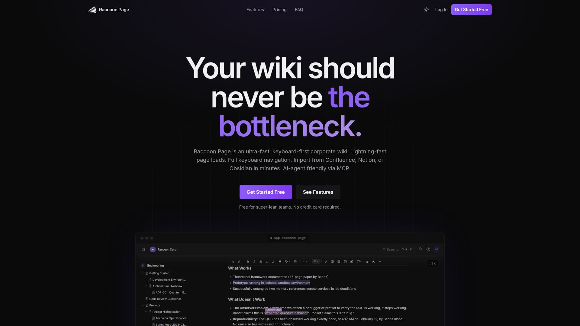 Raccoon Page banner