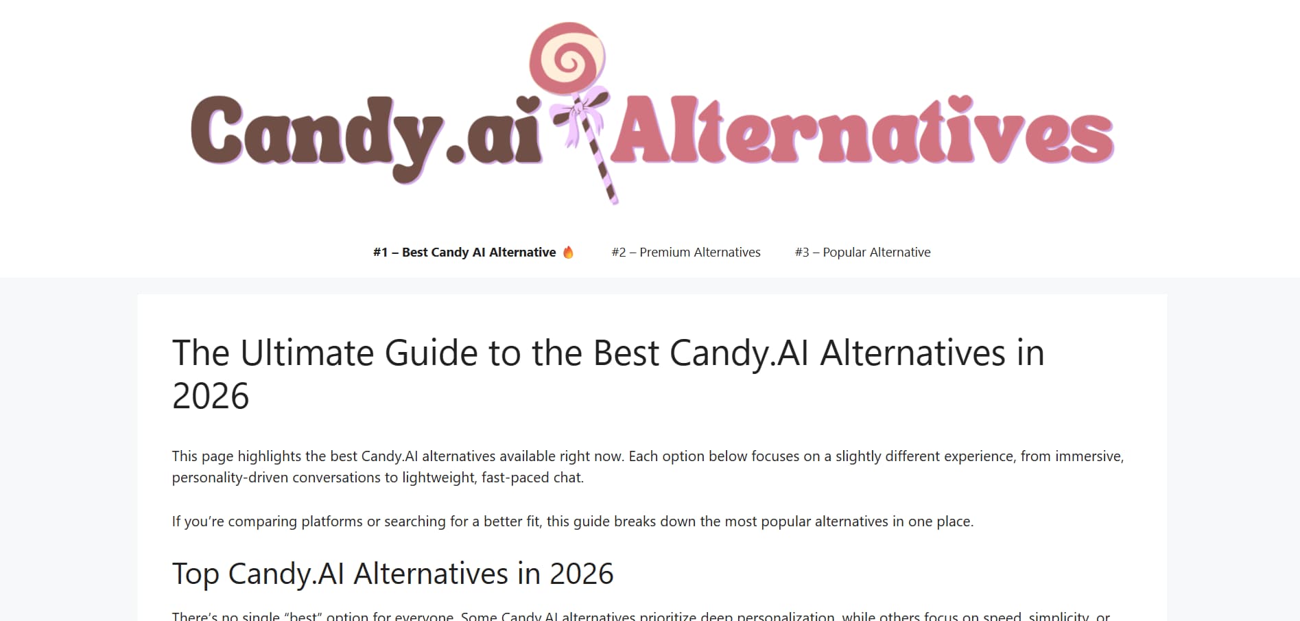 CandyAIAlternatives banner