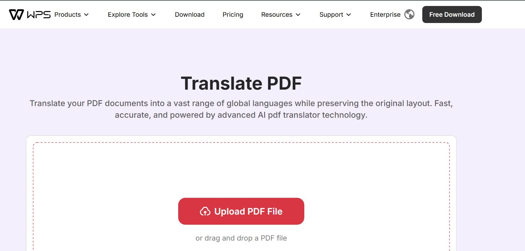Translate PDF banner
